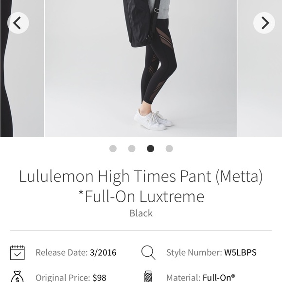 Lululemon metta high times tights size 8 black - Picture 6 of 8